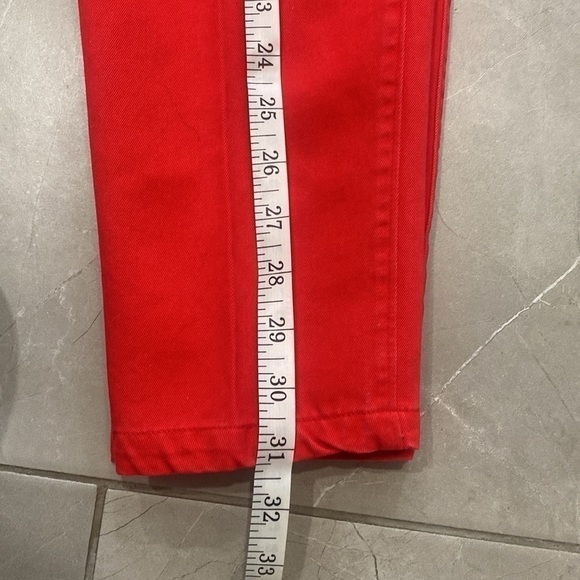 Mom Style High Rise Red Pants - Picture 6 of 9